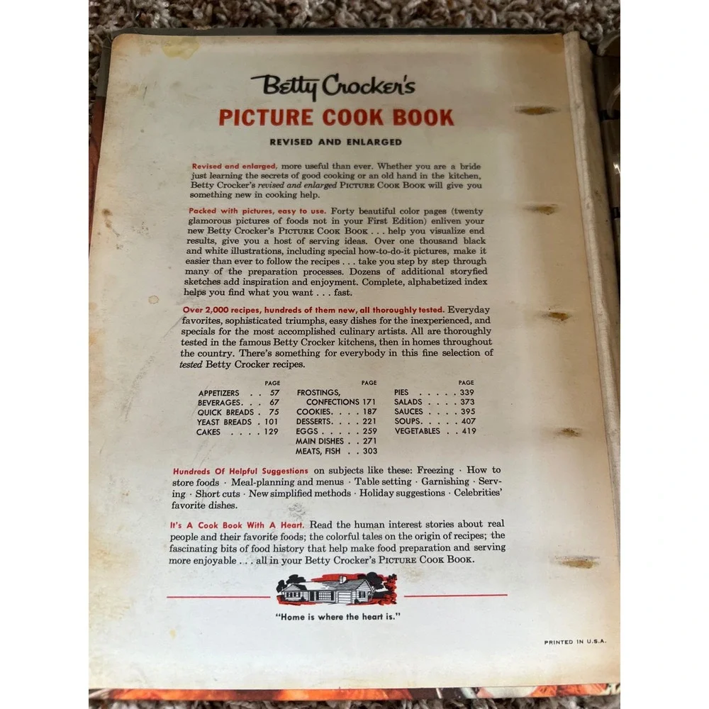 Betty Crocker's Picture Cook Book Revised and Enlarged Vintage 5-Ring Binder
